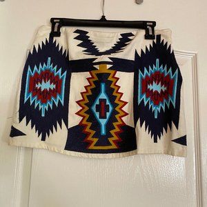 Zara Embroidered Multicolor Pattern Skirt